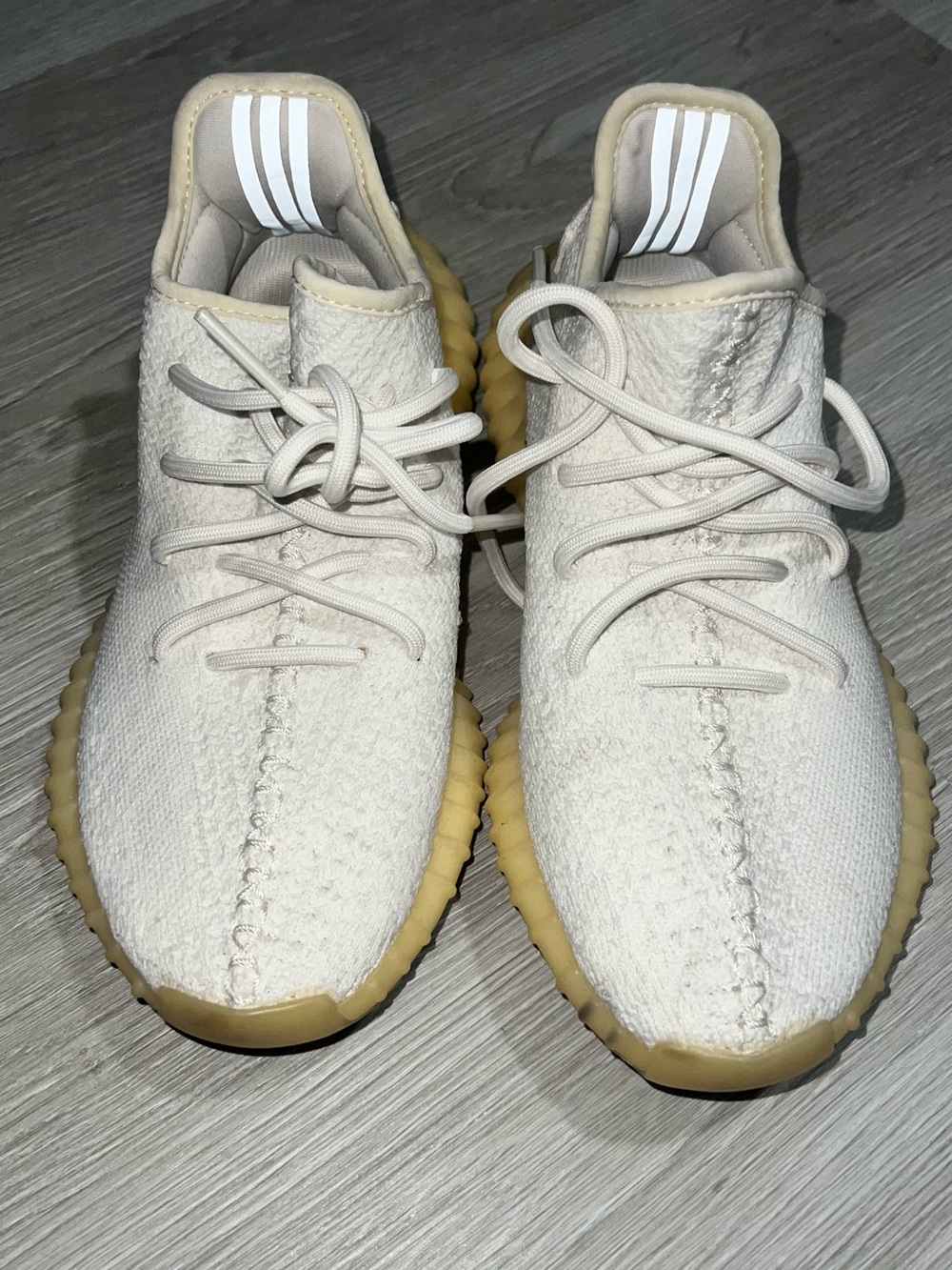 adidas Men Athletic Shoes Cream/Beige with Gum Sole